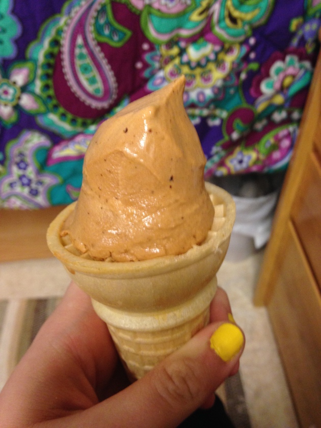 AND THE DINING HALL HAD PUMPKIN ICE CREAM! (Little things, okay?!)